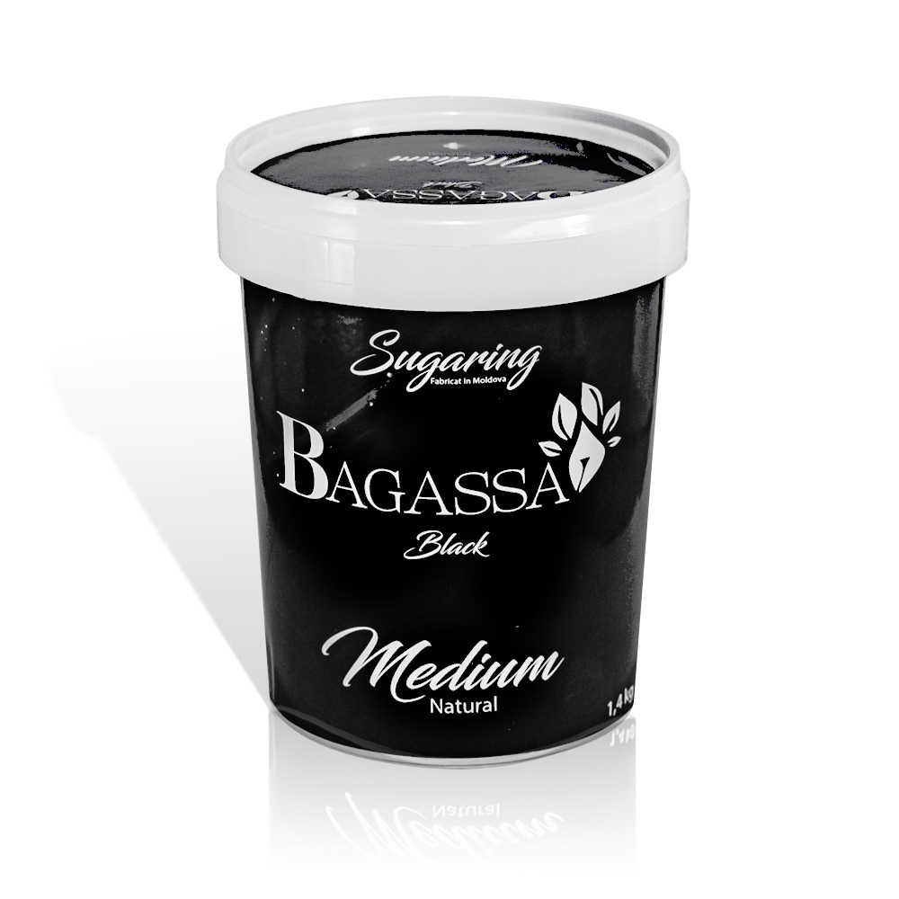 Bagassa Black Medium - натуральная, черная сахарная паста 1400 гр