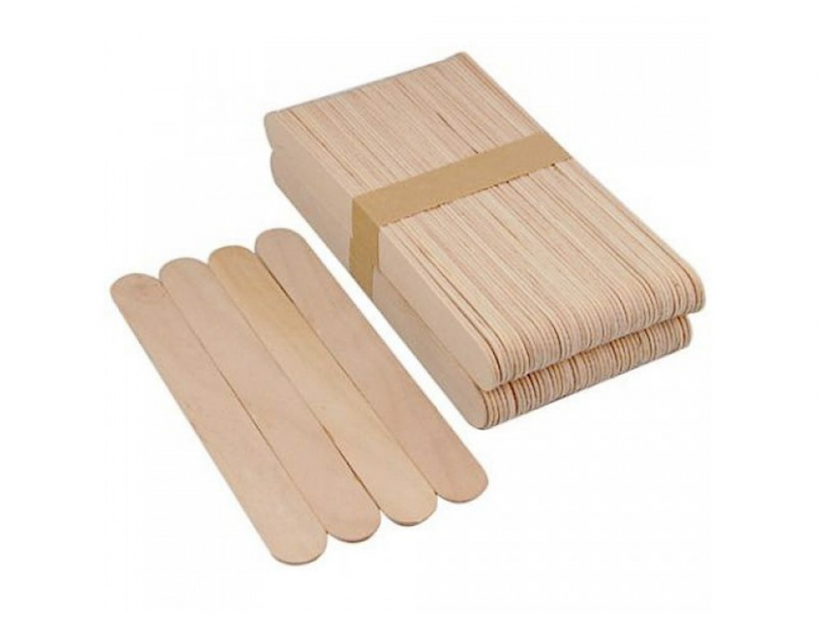 Шпатели деревянные одноразовые 100 шт (широкие)
